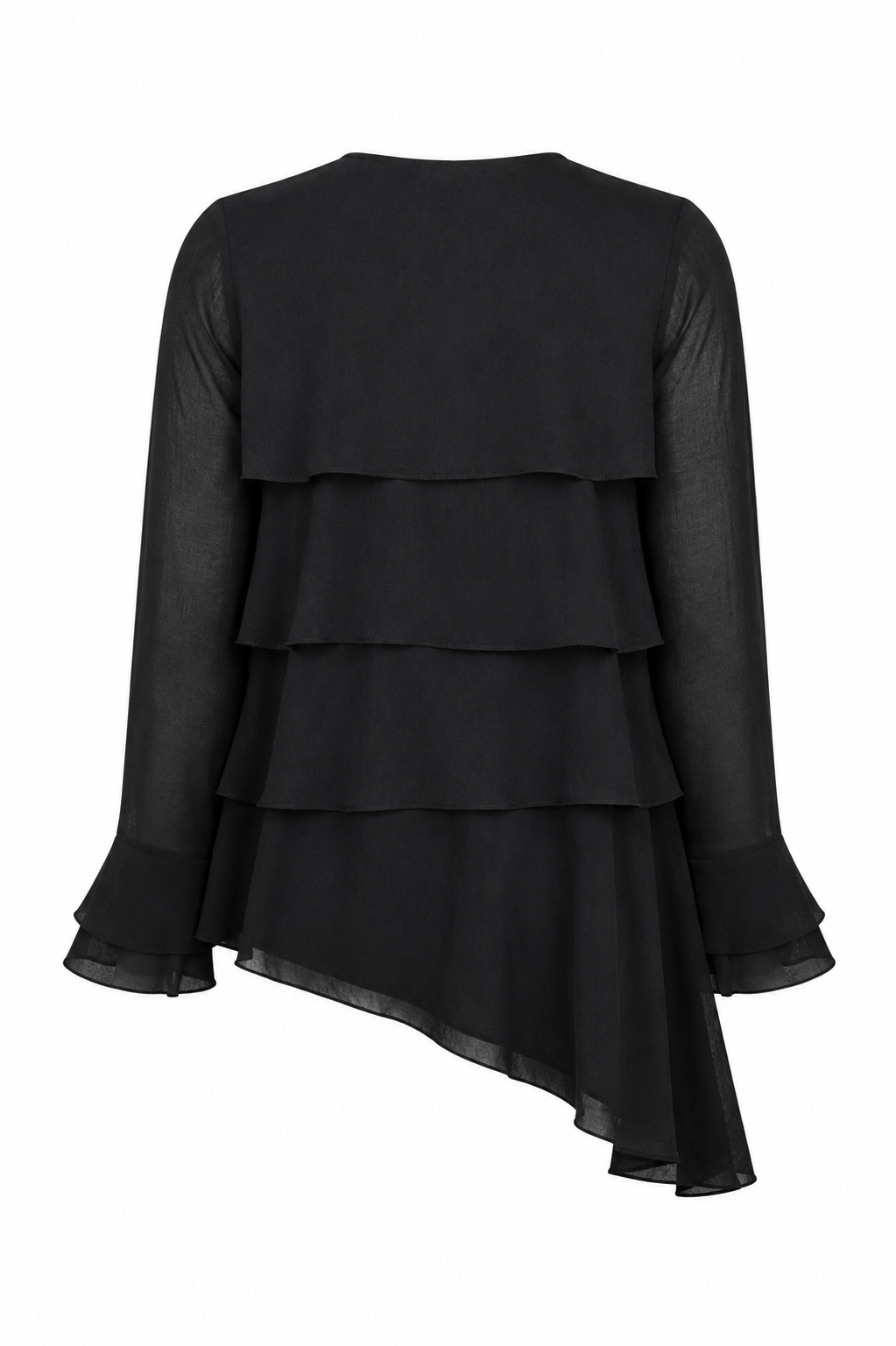Chic black sheer blouse