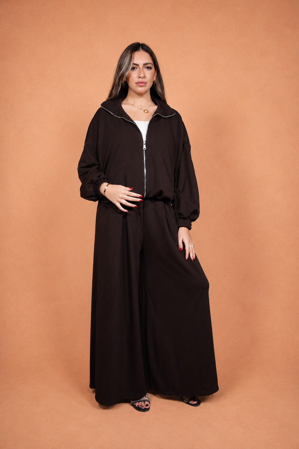 Dark Brown oversized Casual set