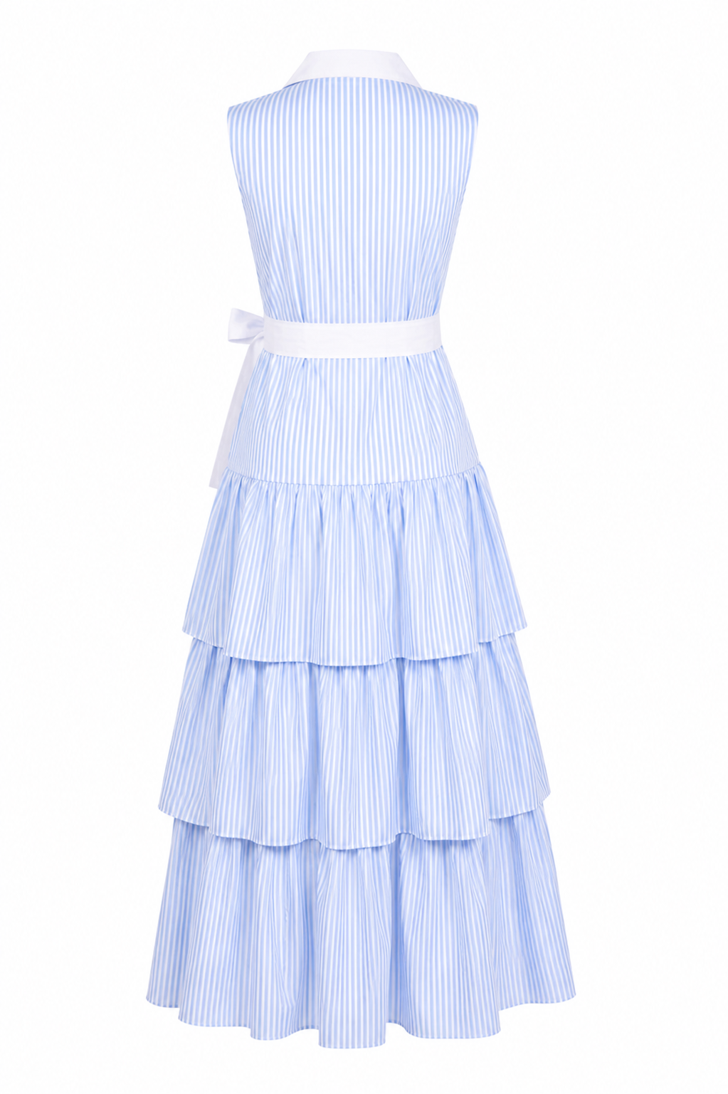 Blue Capri layers Maxi dress