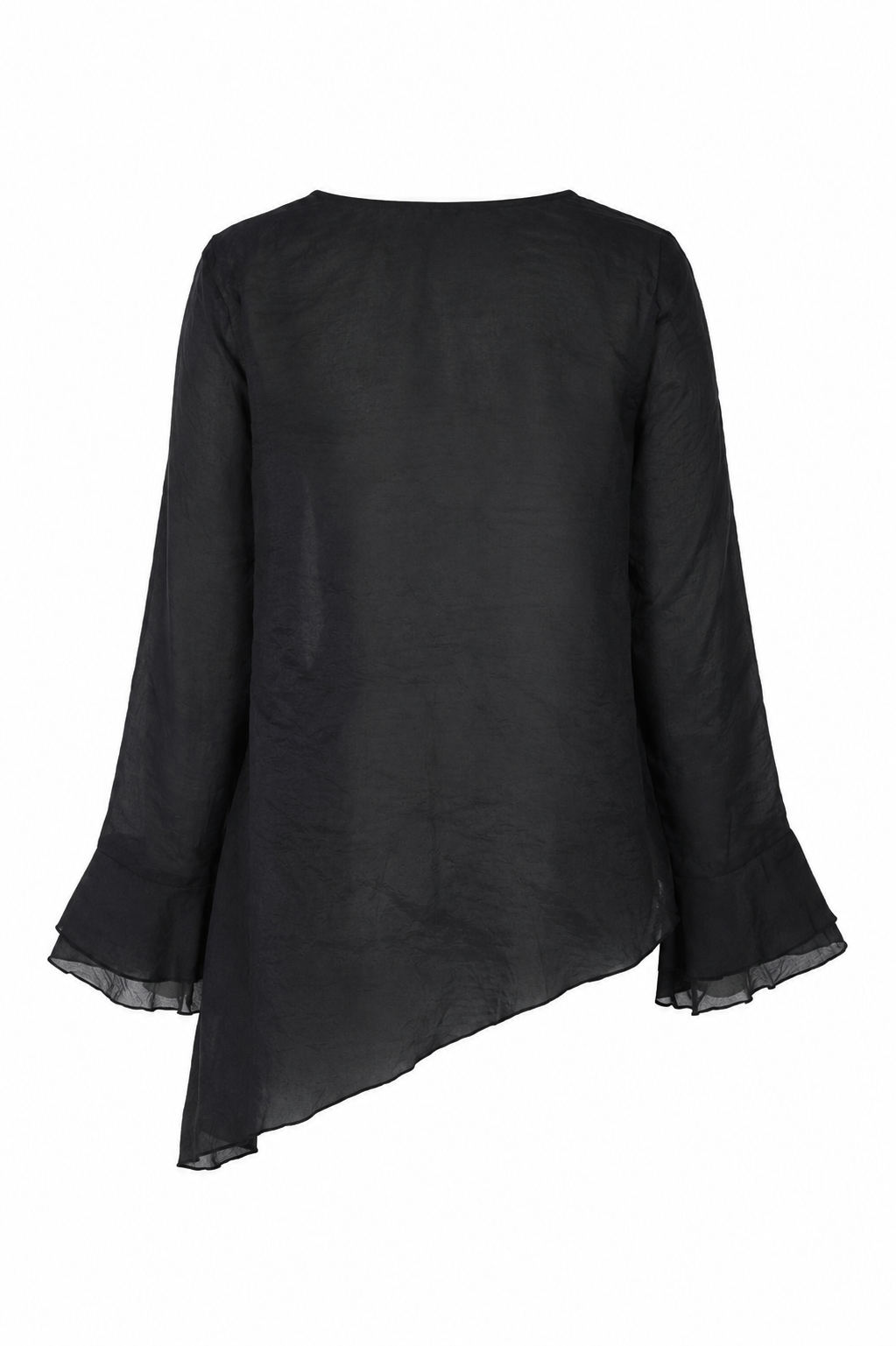 Chic black sheer blouse