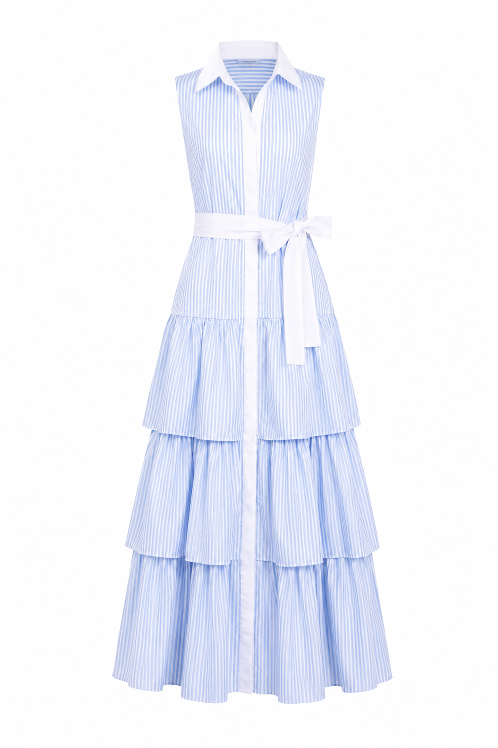 Blue Capri layers Maxi dress