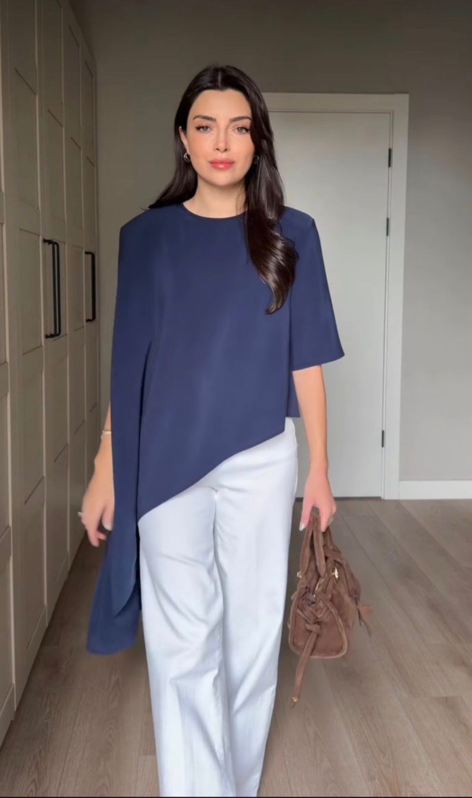 Navy Flow Top