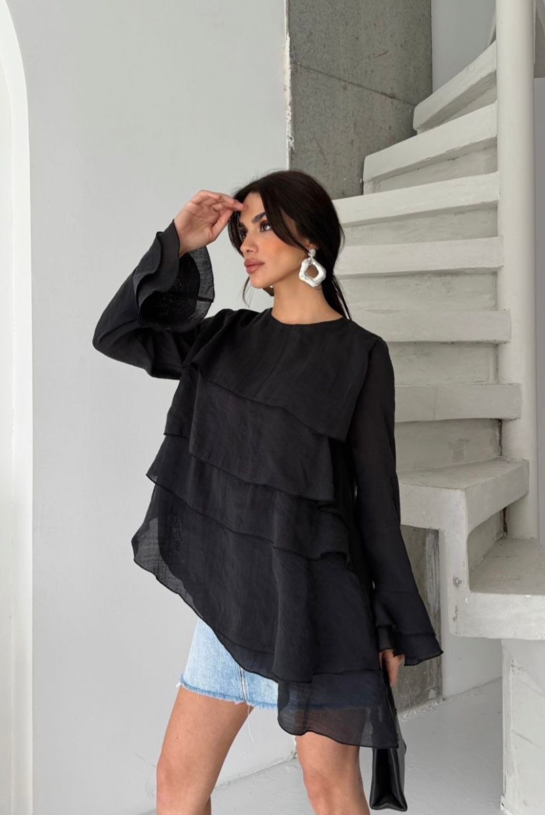 Noir Layered Blouse