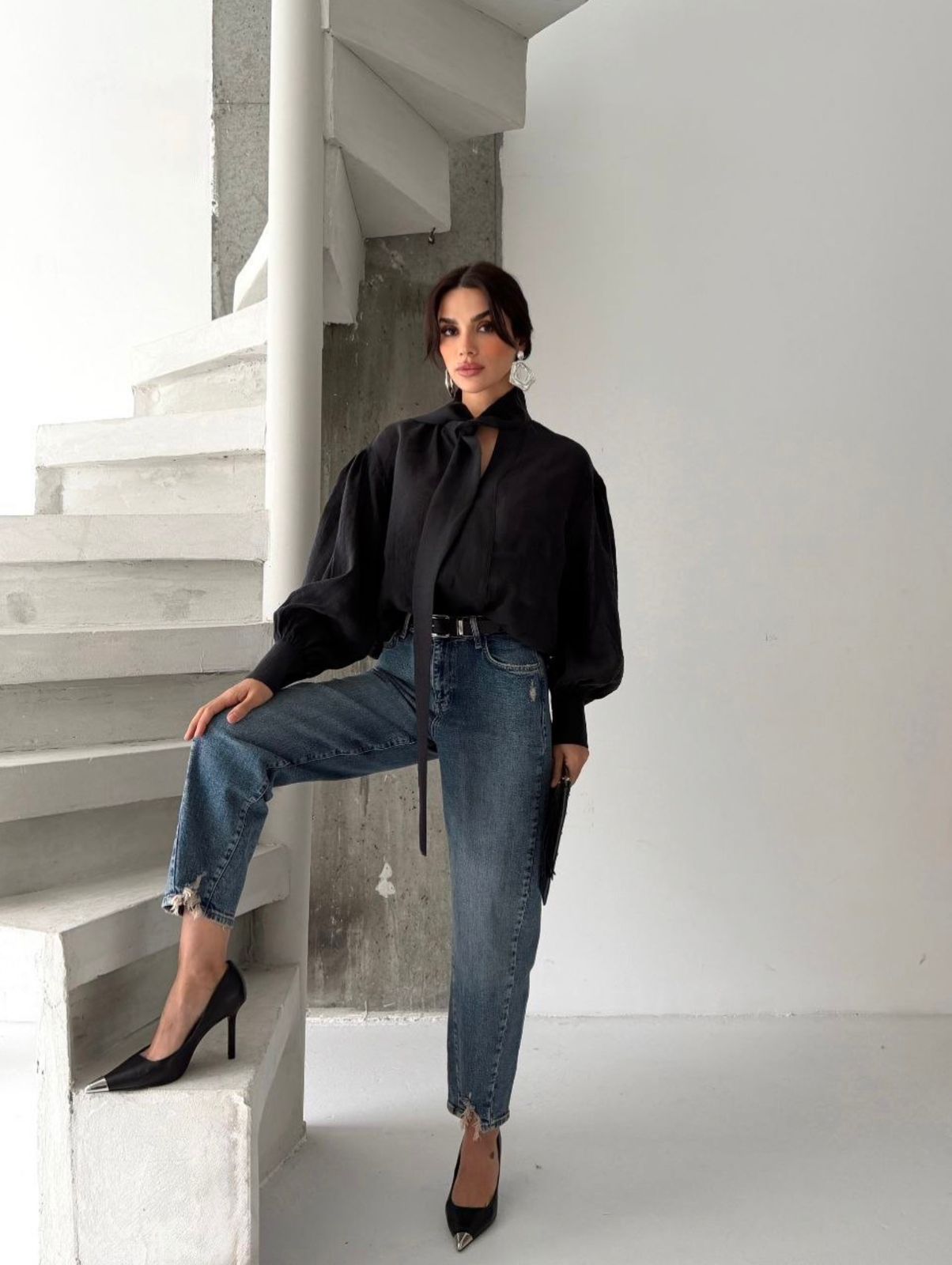 Tie-Neck Blouse